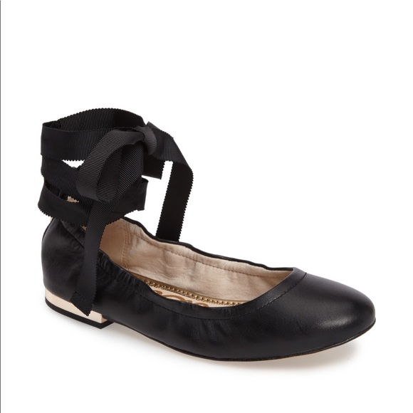 Sam Edelman Fallon Wraparound Tie Flat 7.5 Black - Picture 2 of 7